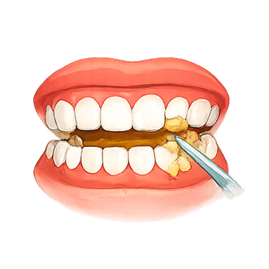 Something stuck between teeth